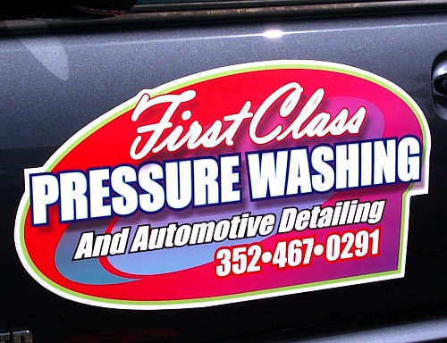 Magnetic signs, like any vehicle lettering, can be powerful advertising for a small business.
